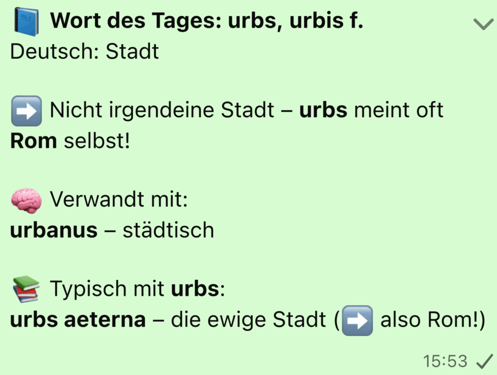 Beispielhafter WhatsApp-Post